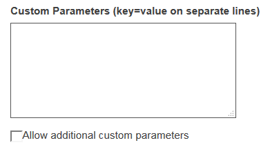 Custom parameters
