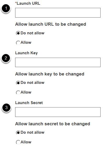 Launch settings